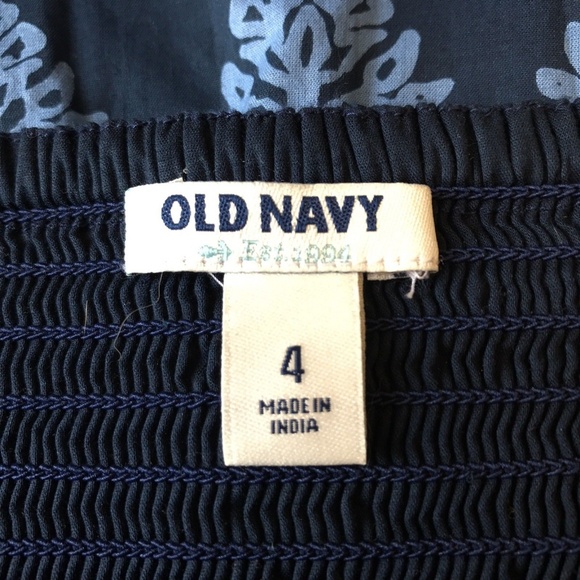 Old Navy Blue Strapless Dress Medallian - Picture 6 of 7